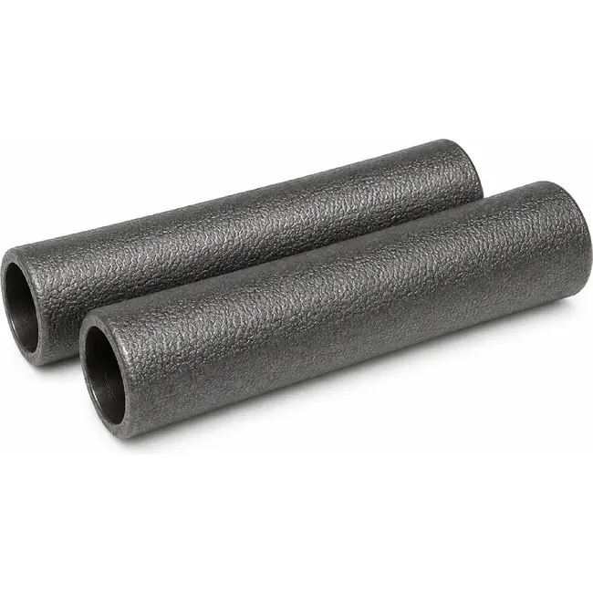 Falkx Zwarte fiets handvatten - 120mm - Comfortabel PVC - Set van 2