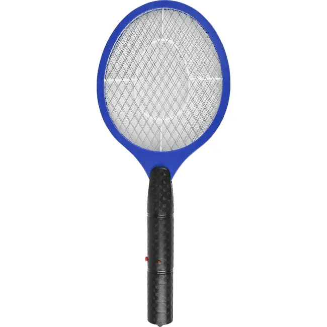 Benson Elektrische vliegenmepper blauw voor vliegende insecten met werking op 2 x AA-batterijen