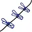 Benson Draagbare elastische waslijn - 1,9 m tot 3,2 m - 12 knijpers - zwart en blauw