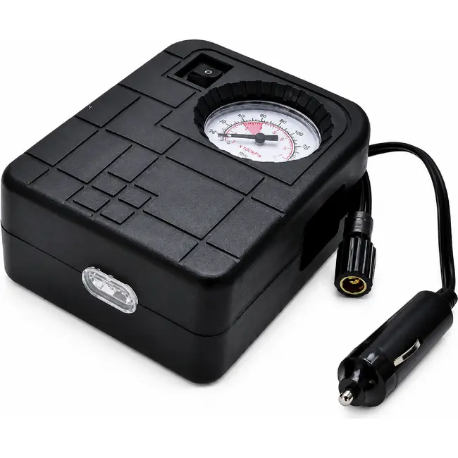 Benson Compacte 12V compressor - 100 PSI - Inclusief adapters - Geschikt voor banden en sportartikelen