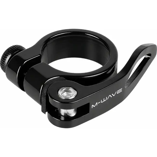 M-Wave Zadelpenklem met snelspanner - Ø 31,8 mm - aluminium - zwart