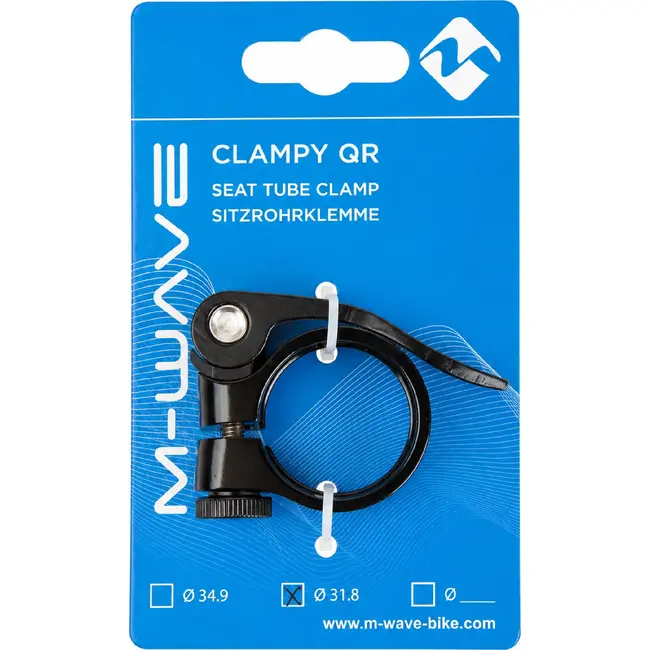 M-Wave Zadelpenklem met snelspanner - Ø 31,8 mm - aluminium - zwart