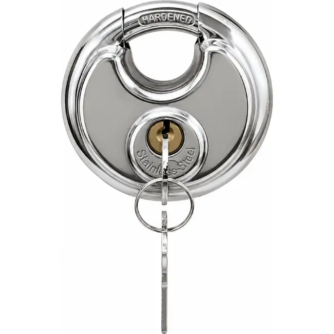 Falkx Discus hangslot - 70 mm - Roestvrij staal - Extra zaagbescherming - Binnen- en buitengebruik