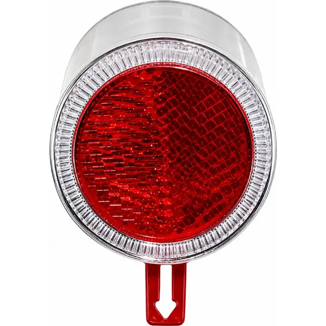 Falkx Solar LED achterlicht - Zonnecel en bewegingssensor - Montage op spatbord - 3 lumen - Rood/Zwart