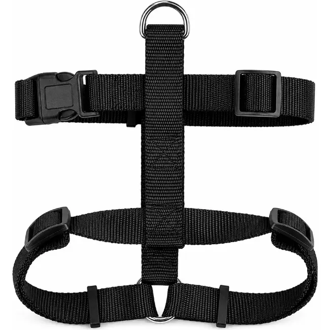 Benson Verstelbaar hondentuig - zwart - maat S - buikomvang 30-50 cm - nylon en metaal