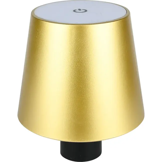 Benson Aanraakdimbare LED flessenlamp - goud - oplaadbaar - compact ontwerp - warm wit licht