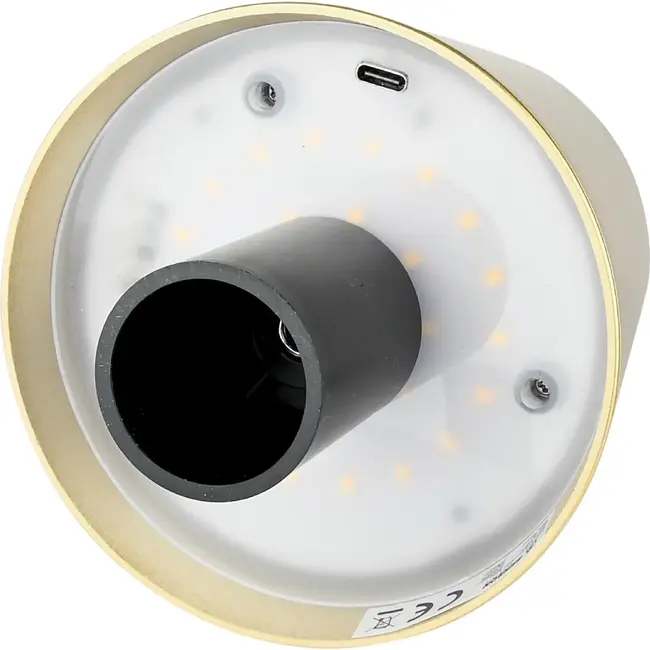 Benson Aanraakdimbare LED flessenlamp - goud - oplaadbaar - compact ontwerp - warm wit licht
