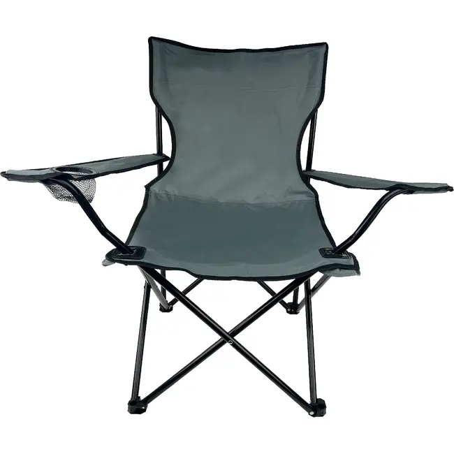 Benson Campingstoel 50 x 50 x 80 cm grijs van sterk 600D polyester