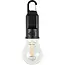 Benson Campinglamp oplaadbaar met karabijnhaak en zonnepaneel zwart