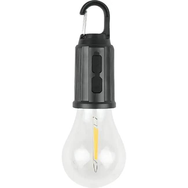 Benson Campinglamp rond oplaadbaar met karabijnhaak, 3 lichtstanden, 200 lumen en 400 mAh batterij