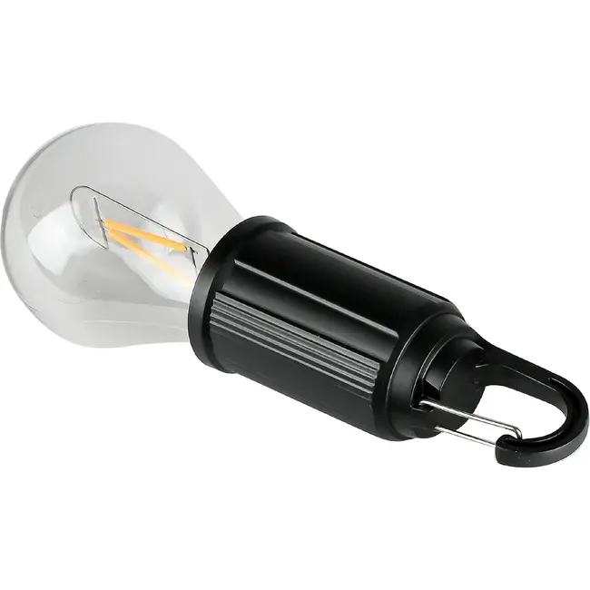 Benson Campinglamp rond oplaadbaar met karabijnhaak, 3 lichtstanden, 200 lumen en 400 mAh batterij