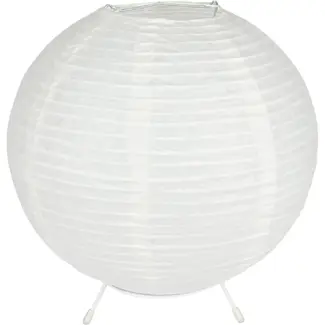 Benson Tafellamp rijstpapier rond wit 20 cm met batterijvoeding