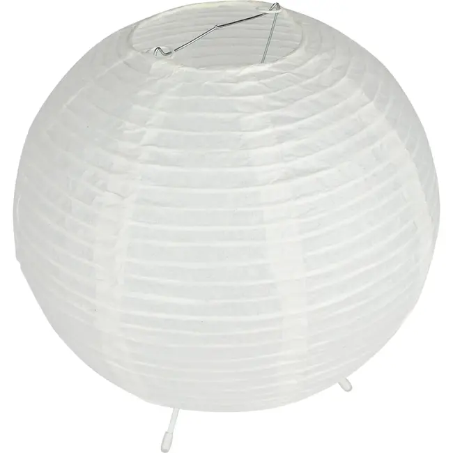 Benson Tafellamp rijstpapier rond wit 20 cm met batterijvoeding