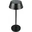 Benson Tafellamp solar zwart metaal 3 W met 120 lumen, 800 mAh accu en drie instelbare lichtstanden