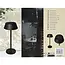 Benson Tafellamp solar zwart metaal 3 W met 120 lumen, 800 mAh accu en drie instelbare lichtstanden