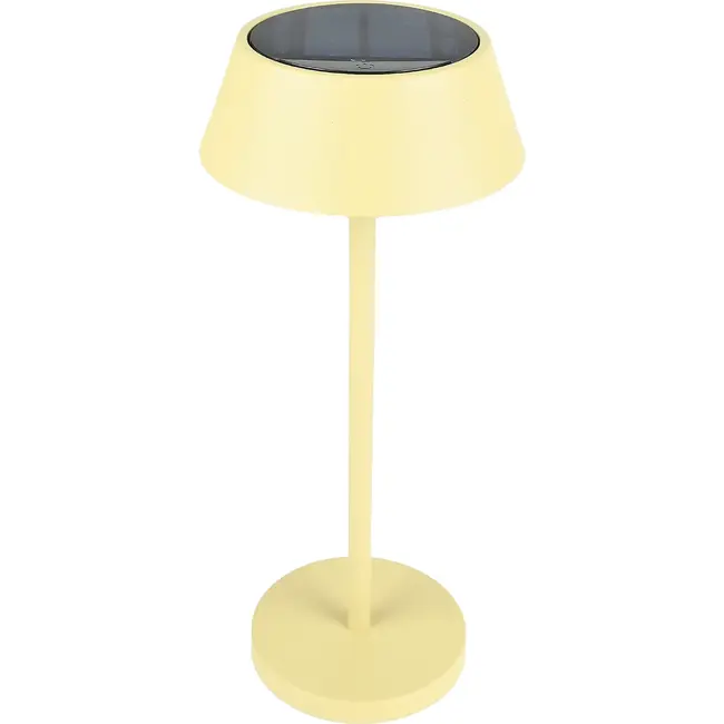 Benson Tafellamp solar beige metaal 3 W met 120 lumen, 800 mAh accu en drie instelbare lichtstanden