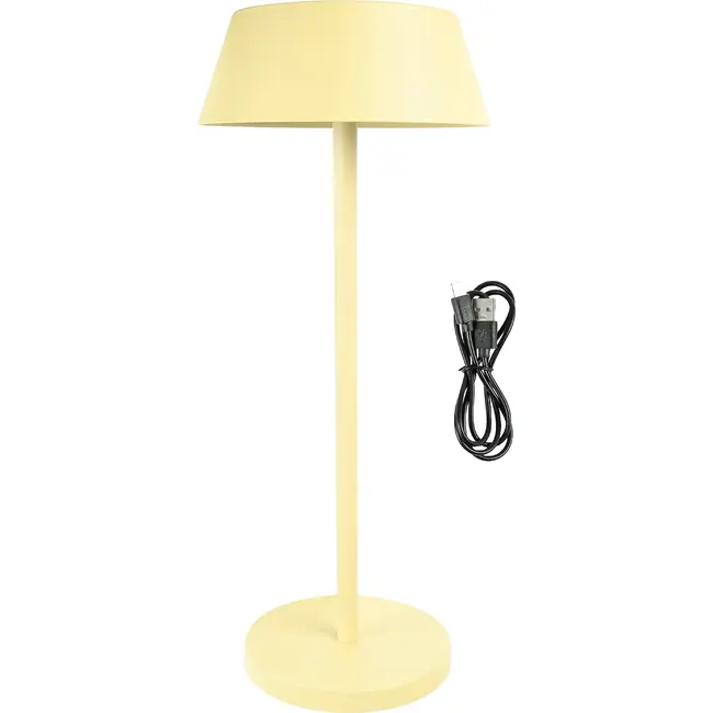 Benson Tafellamp solar beige metaal 3 W met 120 lumen, 800 mAh accu en drie instelbare lichtstanden