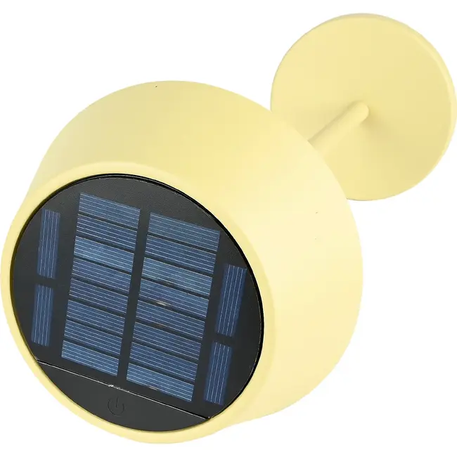 Benson Tafellamp solar beige metaal 3 W met 120 lumen, 800 mAh accu en drie instelbare lichtstanden