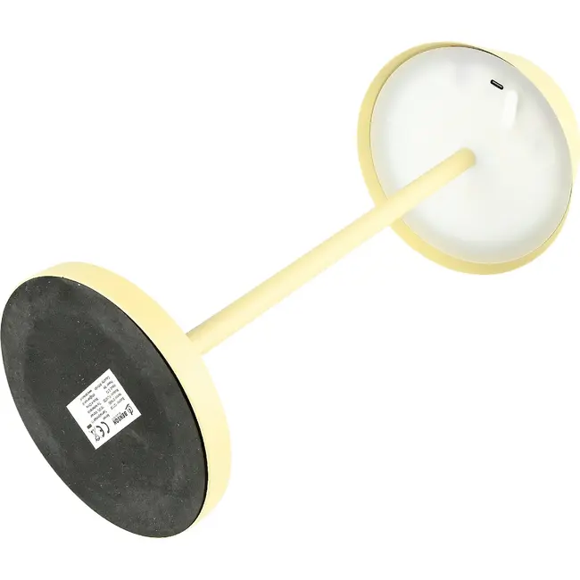 Benson Tafellamp solar beige metaal 3 W met 120 lumen, 800 mAh accu en drie instelbare lichtstanden