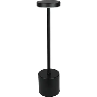 Benson Tafellamp dimbaar en oplaadbaar zwart metaal 8 x 34 cm voor tafel