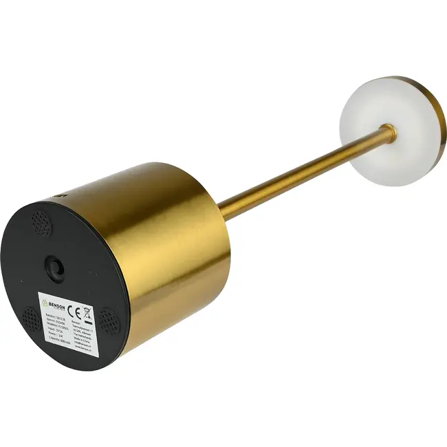 Benson Tafellamp dimbaar en oplaadbaar goud metaal 8 x 34 cm hoog