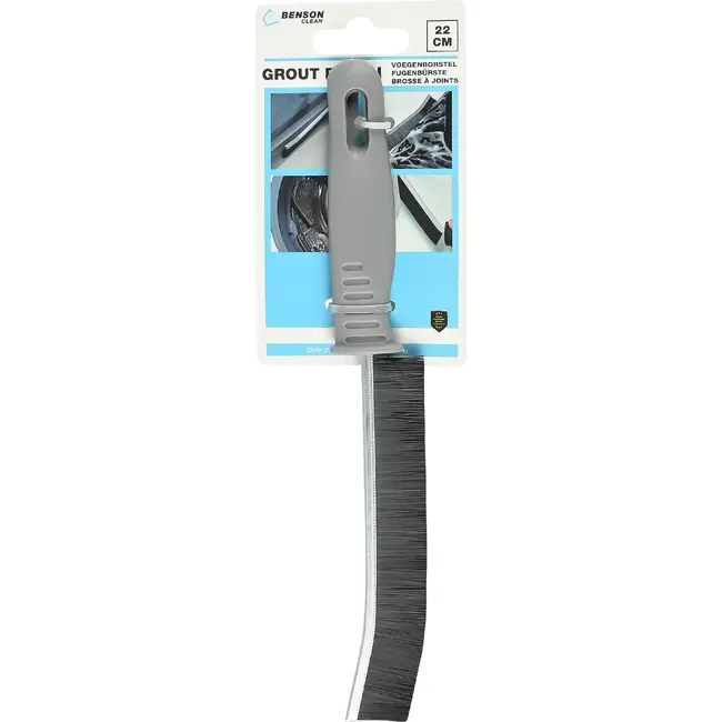 Benson Voegenborstel 22 cm met harde nylon haren en antislip handvat voor badkamer en keuken