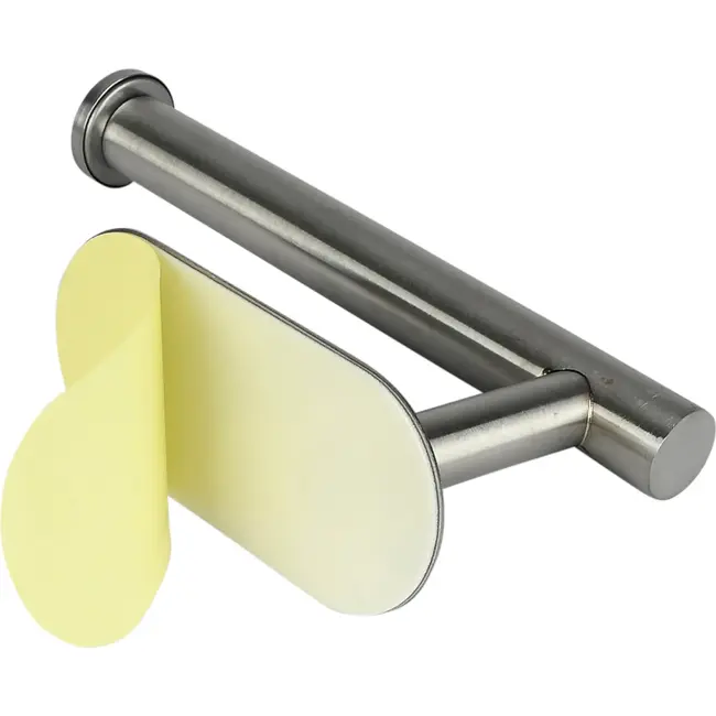 Benson Wc-rolhouder zilver zelfklevend van RVS 16,5 x 8 cm zonder boren