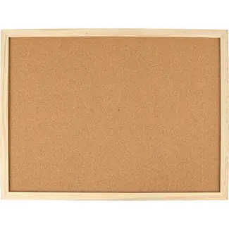 Benson Prikbord 30 x 40 cm van kurk met houten frame voor notities