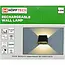 Hofftech Oplaadbare wandlamp met PIR-sensor 100 lumen matzwart IP20