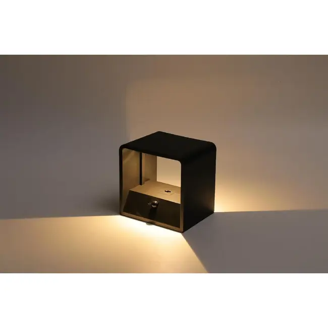 Hofftech Oplaadbare wandlamp met PIR-sensor 100 lumen matzwart IP20