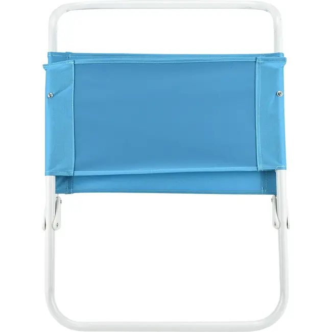 Benson Inklapbare strandstoel blauw met wit frame voor buitengebruik