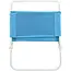 Benson Inklapbare strandstoel blauw met wit frame voor buitengebruik