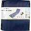 Benson Opvouwbare strandmat met verstelbare rugleuning blauw-wit