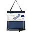 Benson Opvouwbare strandmat met verstelbare rugleuning blauw-wit