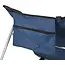 Benson Opvouwbare strandmat met verstelbare rugleuning blauw-wit