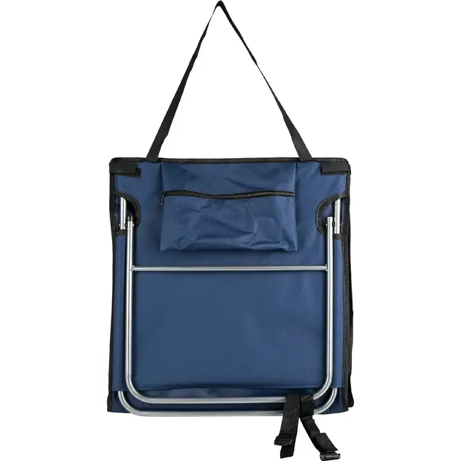 Benson Opvouwbare strandmat met verstelbare rugleuning blauw-wit