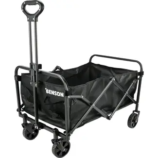 Benson Opvouwbare bolderkar 60 liter met brede 5 inch wielen 90 kg max