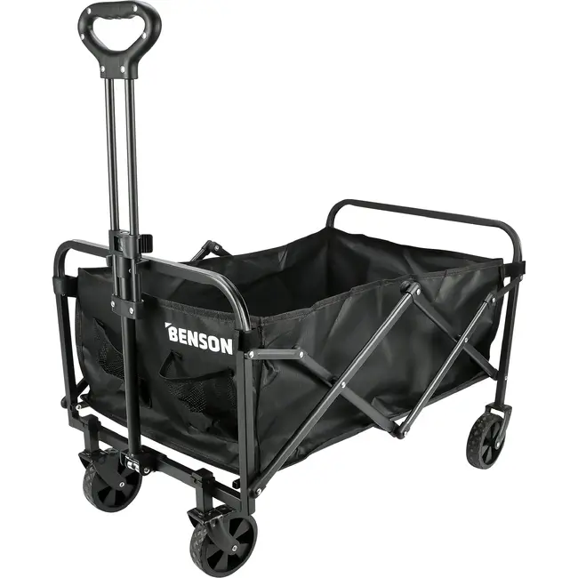 Benson Opvouwbare bolderkar 60 liter met brede 5 inch wielen 90 kg max