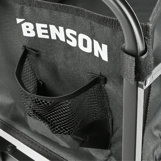 Benson Opvouwbare bolderkar 60 liter met brede 5 inch wielen 90 kg max