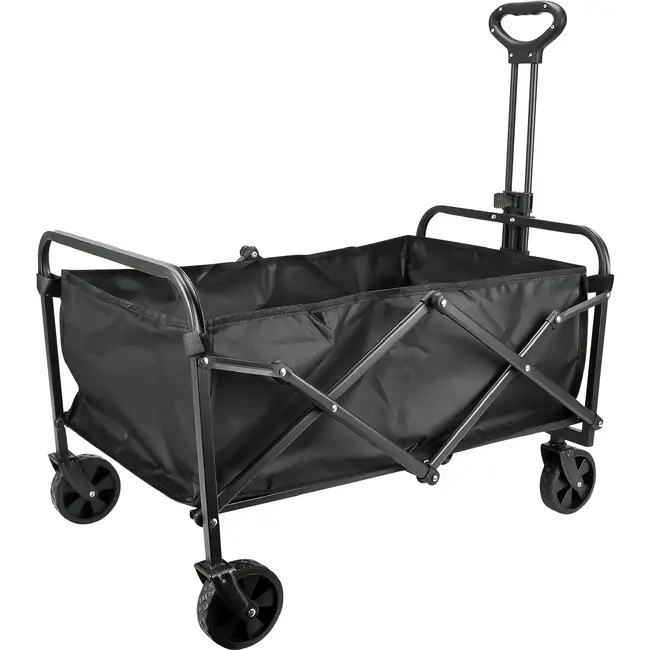 Benson Opvouwbare bolderkar 60 liter met brede 5 inch wielen 90 kg max