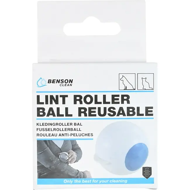 Benson Kledingroller bal herbruikbaar wit-blauw voor haren en stof