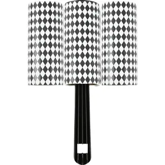 Benson Kledingroller set 3-delig met 110 kleefvellen zwart-wit