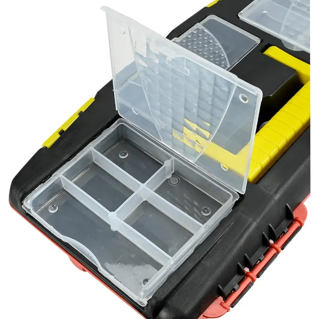 Benson Viskoffer met vakverdeling en uitneembare inzet rood-zwart