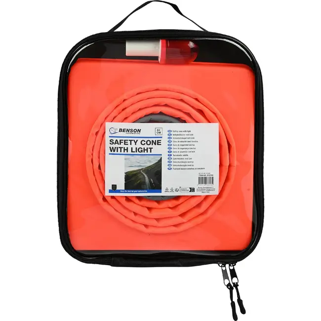 Benson Veiligheidspion 50 cm met licht en 2 reflecterende strepen