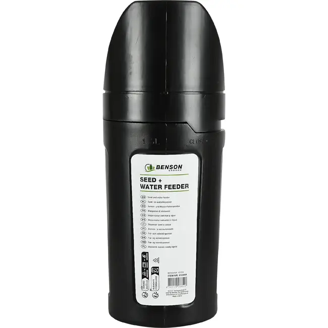 Benson Zaad- en waterdispenser 1,5L met verstelbare doseerdop