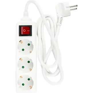 Benson Stekkerdoos 3-voudig met randaarde, schakelaar en 1,5 m kabel