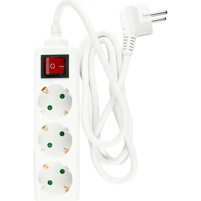 Benson Stekkerdoos 3-voudig met randaarde, schakelaar en 1,5 m kabel