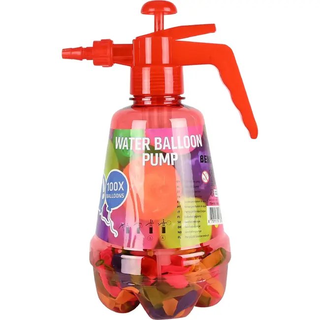 Benson Waterballonpomp met 100 ballonnen - 1,5 liter en 29 cm hoog