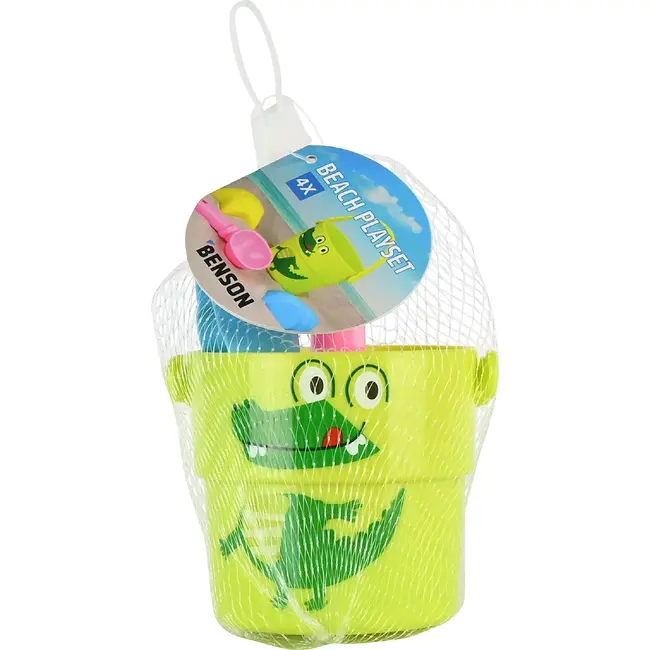 Benson Mini strandspeelset 4-delig van PP met emmer en strandspeelgoed