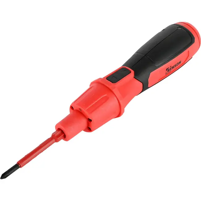 Benson Mini accuschroevendraaier met 6 bits, USB-C aansluiting en opbergkoffer voor klussen
